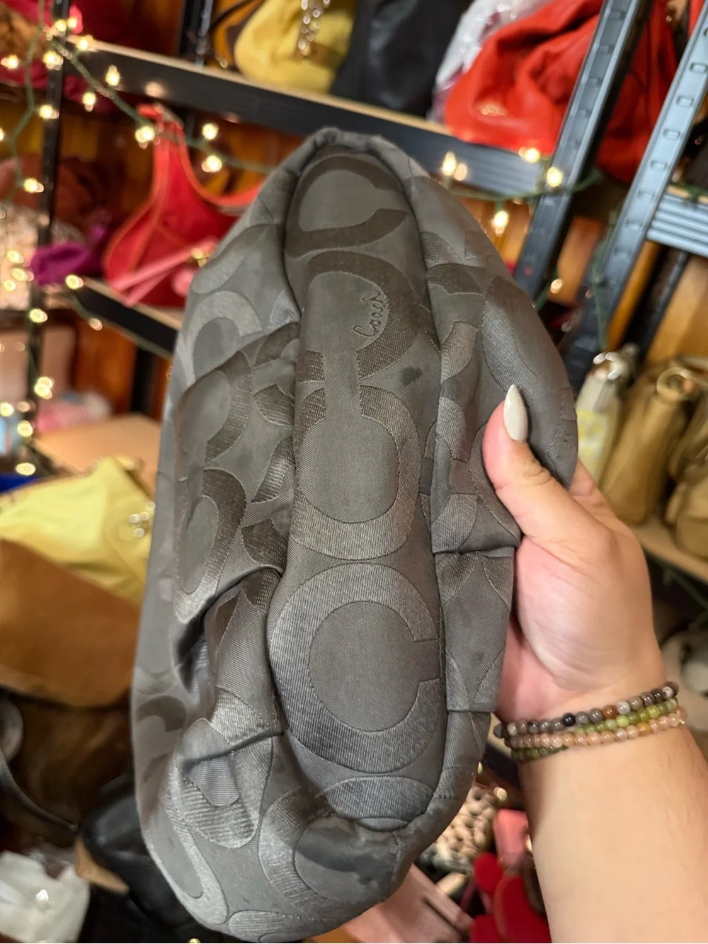 Coach Madison Gray Op Art Handbag